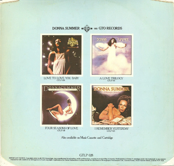 Donna Summer – The Greatest Hits Of Donna Summer - Vinyl LP, Compilation, Stereo, UK 1977 (USED VG)