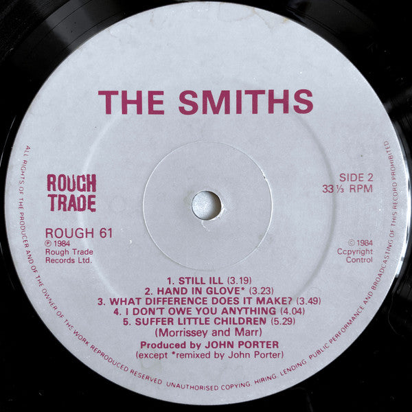 The Smiths – The Smiths - Vinyl LP, Album, Stencilled Logo, UK 1984 (USED VG)