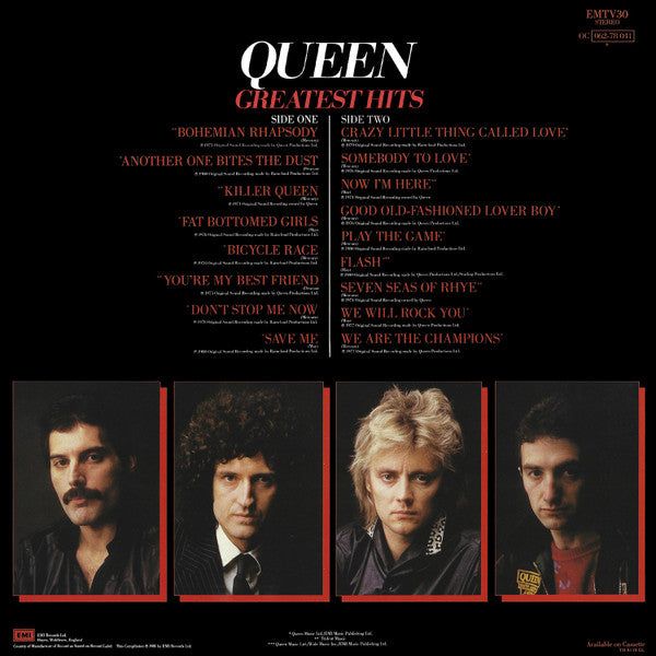Queen ‎– Greatest Hits - Vinyl LP, Compilation, Stereo, UK 1981 (USED VG+)