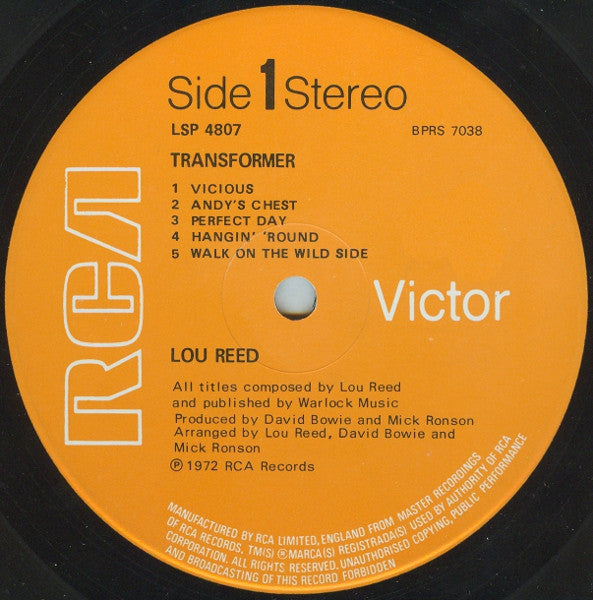 Lou Reed – Transformer - Vinyl LP, Album, Matte Sleeve, UK 1972 (USED VG+)