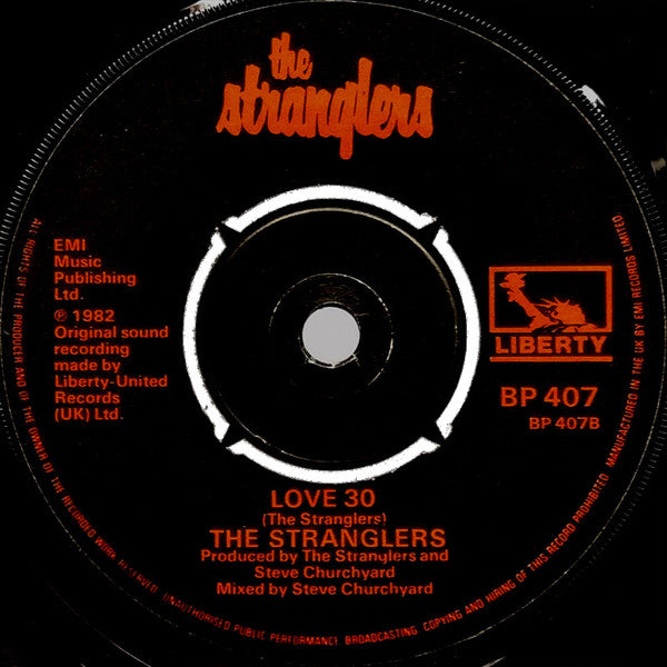 The Stranglers – Golden Brown - Vinyl 7", 45 RPM, Single, White Lettering, Knock-out Centre, UK 1982 (USED VG+)