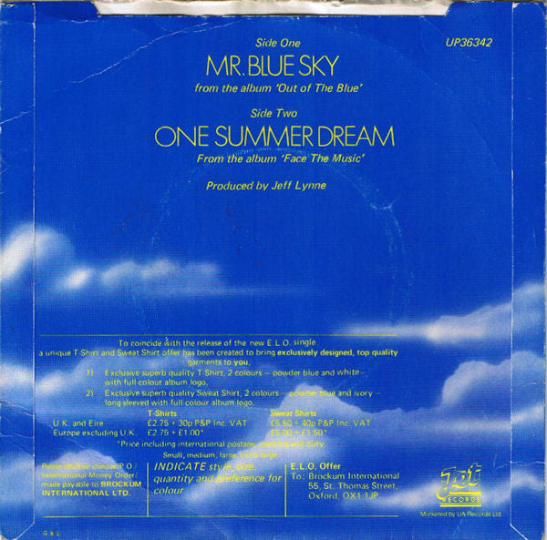 Electric Light Orchestra – Mr. Blue Sky - Vinyl 7", 45 RPM, Single, 4 Prong, UK 1978 (USED VG)
