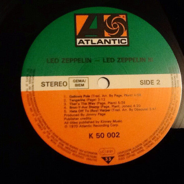 Led Zeppelin ‎– Led Zeppelin III - Vinyl LP, Album, Reissue, Gatefold, Europe (USED VG)