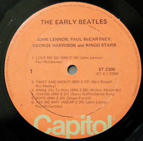 The Beatles ‎– The Early Beatles - Vinyl LP, Compilation, Reissue, Canada 1974 (USED VG+)