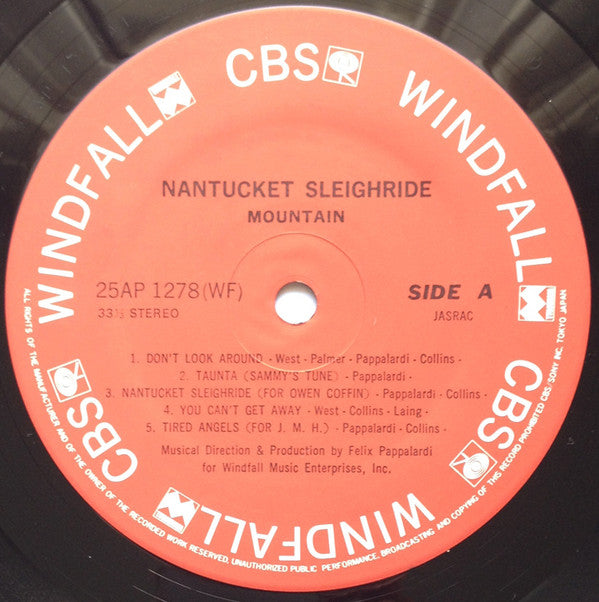 Mountain ‎– Nantucket Sleighride - Vinyl LP, Album, Reissue, Stereo, Japan 1978 (USED NM)