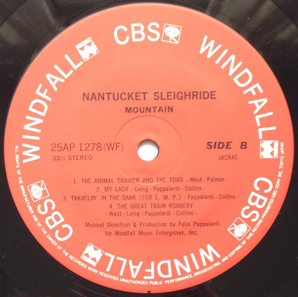 Mountain ‎– Nantucket Sleighride - Vinyl LP, Album, Reissue, Stereo, Japan 1978 (USED NM)