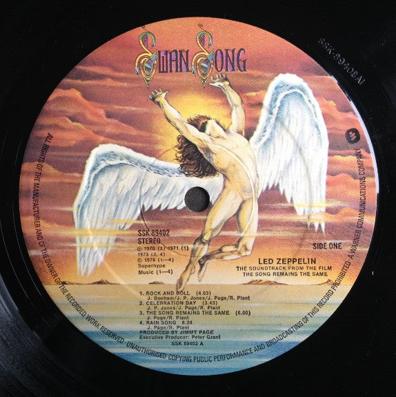 Led Zeppelin ‎– The Soundtrack From The Film The Song Remains The Same -  2 × Vinyl LP, Album, Stereo, Gatefold, UK 1976 (USED VG)