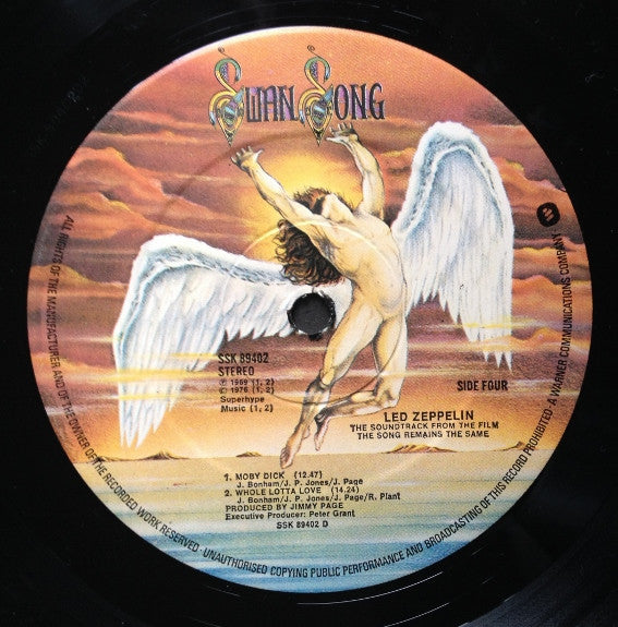 Led Zeppelin ‎– The Soundtrack From The Film The Song Remains The Same -  2 × Vinyl LP, Album, Stereo, Gatefold, UK 1976 (USED VG)