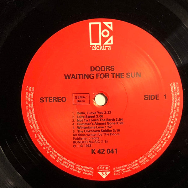 The Doors – Waiting For The Sun - Vinyl LP, Album, Reissue, Europe (USED VG)