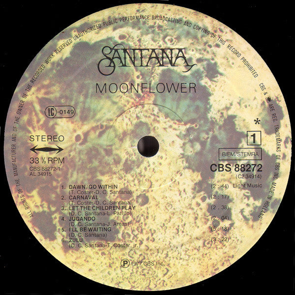 Santana - Moonflower - 2 x Vinyl LP, Album, Stereo, 1977 (USED VG+)