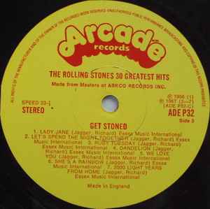 The Rolling Stones ‎– Get Stoned -  2 × Vinyl LP, Album, Compilation, Stereo, Mono, UK 1977 (USED VG)