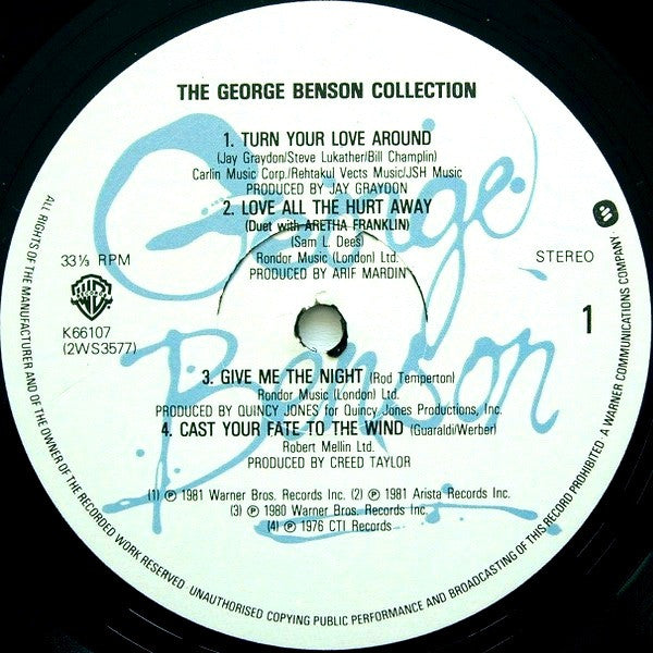 George Benson - The George Benson Collection - 2 x Vinyl LP, Compilation, UK 1981 (USED VG+)