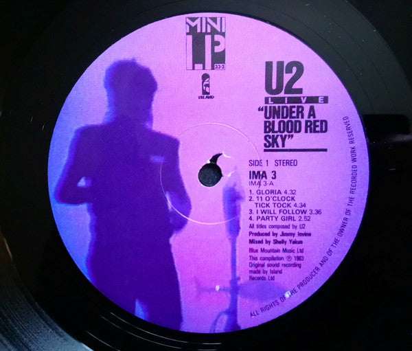 U2 ‎– Live "Under A Blood Red Sky" - Vinyl LP, Mini-Album, UK 1983 (USED VG+)