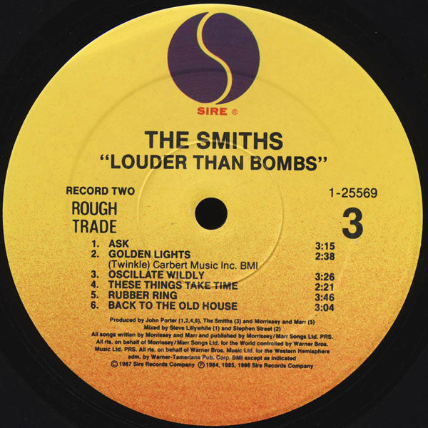 The Smiths – Louder Than Bombs - 2 x Vinyl LP, Compilation, Stereo, Specialty Pressing, Gatefold, US 1987 (USED VG+)