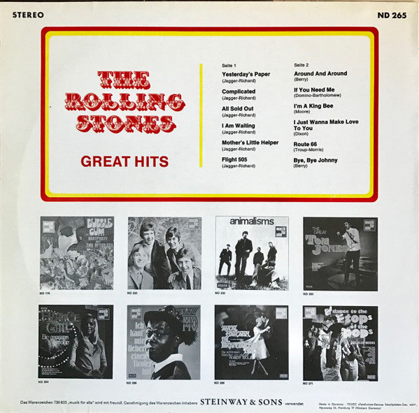 The Rolling Stones - Great Hits - Vinyl Lp, Compilation, Stereo, 1969 (USED VG+)