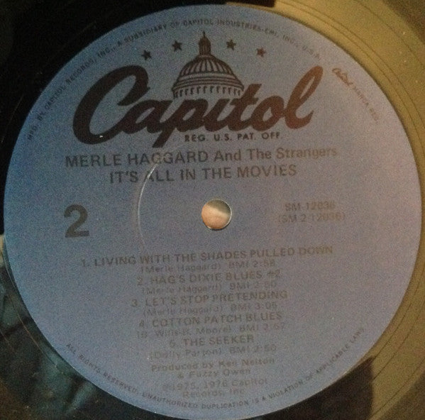 Merle Haggard ‎- It's All In The Movies - Vinyl LP, Album, Reissue, US 1979 (USED VG+)