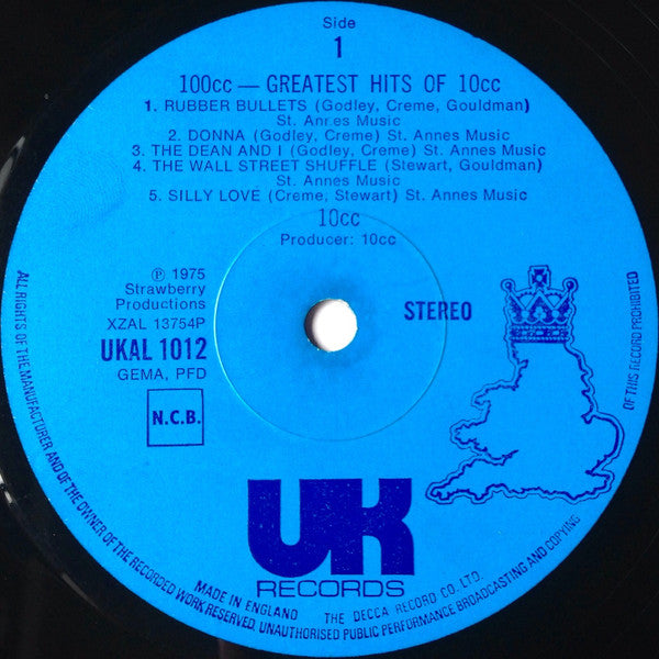 10cc ‎– 100cc Greatest Hits Of 10cc - Vinyl LP, Compilation, UK 1975 (USED NM)