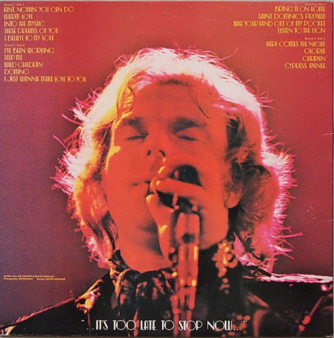 Van Morrison - Its Too Late To Stop Now - 2x Vinyl LP, Album (USED VG+)