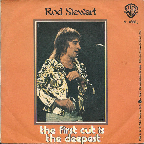 Rod Stewart ‎- Get Back / The First Cut Is The Deepest - Vinyl 7", 45 RPM, Single, 1976 (USED VG+)