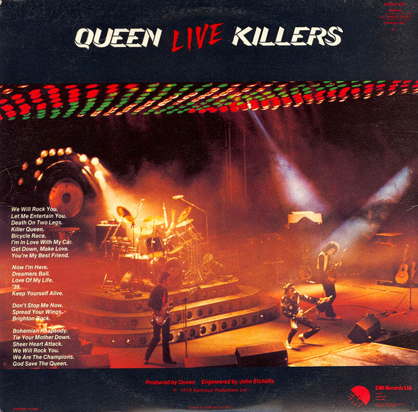 Queen - Live Killers - 2x Vinyl LP, Album, Stereo, 1979 (USED VG+)