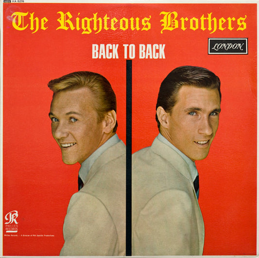 The Righteous Brothers ‎– Back To Back - Vinyl LP, Mono, UK 1966 (USED FAIR)