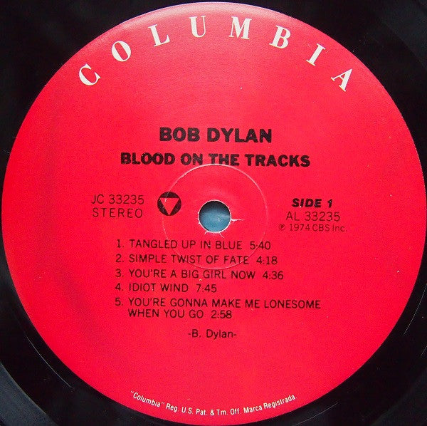 Bob Dylan – Blood On The Tracks - Vinyl LP, Album, Limited Edition, Reissue, US 2001 (USED VG+)