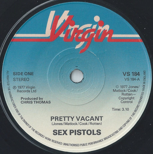 Sex Pistols ‎– Pretty Vacant - Vinyl 7", 45 RPM, Single, Stereo, UK 1977 (USED VG+)