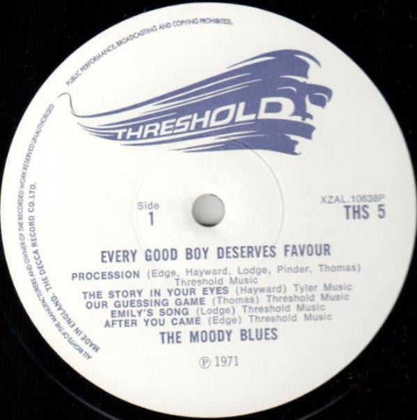 The Moody Blues ‎– Every Good Boy Deserves Favour - Vinyl LP, Album, UK 1971 (USED VG+)