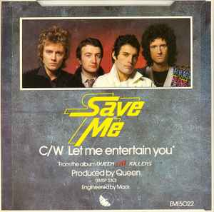 Queen ‎– Save Me - Vinyl 7", 45 RPM, Single, UK 1980 (USED VG+)