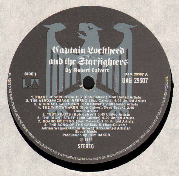 Robert Calvert ‎– Captain Lockheed And The Starfighters - Vinyl LP, Album, Gatefold, UK 1974 (USED VG+)