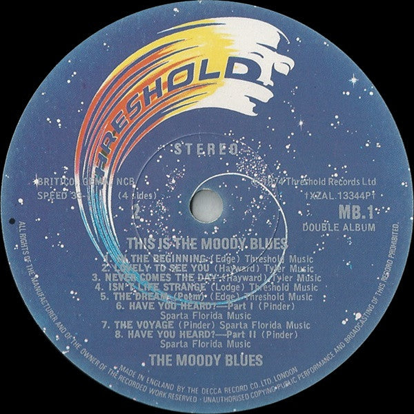 The Moody Blues ‎– This Is The Moody Blues - 2 × Vinyl LP, Album, Compilation, Stereo, Gatefold, UK 1974 (USED VG+)