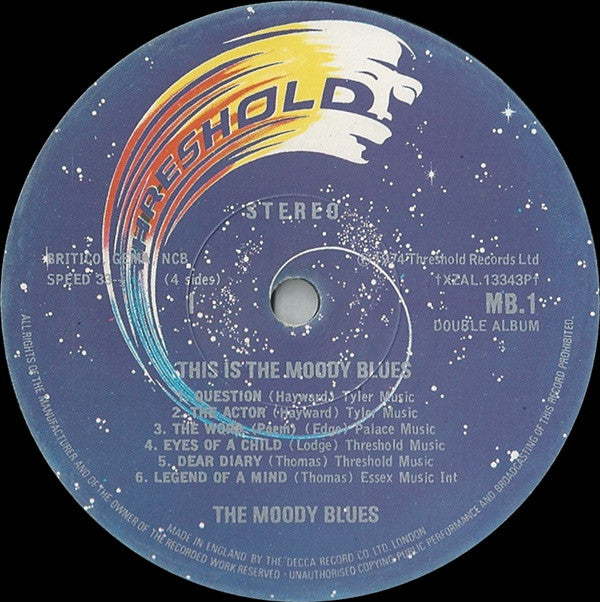 The Moody Blues ‎– This Is The Moody Blues - 2 × Vinyl LP, Album, Compilation, Stereo, Gatefold, UK 1974 (USED VG+)