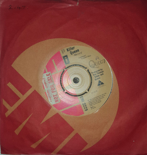 Queen ‎– Killer Queen / Flick Of The Wrist -  Vinyl 7", 45 RPM, Single, UK 1974 (USED VG+)
