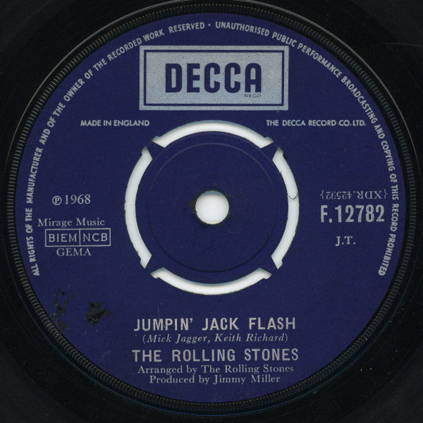 The Rolling Stones ‎– Jumpin' Jack Flash - Vinyl 7", UK 1968 (USED VG+)