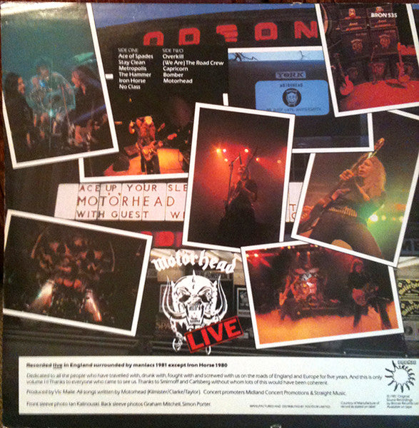 Motörhead – No Sleep 'til Hammersmith - Vinyl LP, Album, Stereo, 'Live' Labels, UK 1981 (USED VG+)