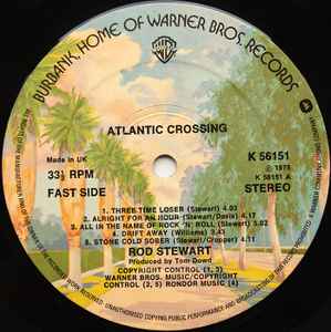 Rod Stewart ‎– Atlantic Crossing - Vinyl LP, Album, Stereo, UK 1975 (USED VG+)