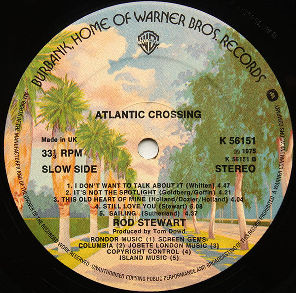 Rod Stewart ‎– Atlantic Crossing - Vinyl LP, Album, Stereo, UK 1975 (USED VG+)