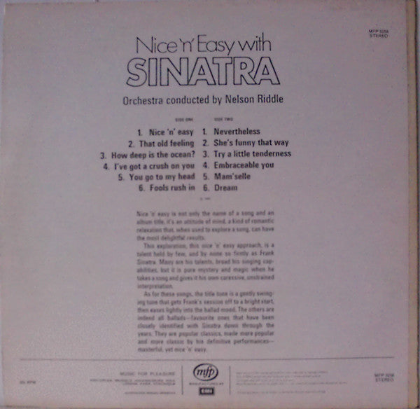 Frank Sinatra ‎- Nice 'n' Easy - Vinyl LP, Album, Reissue, UK 1972 (USED VG+)