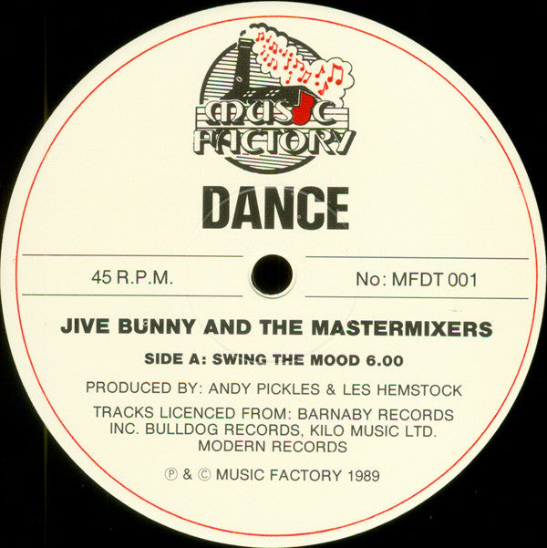 Jive Bunny And The Mastermixers ‎– Swing The Mood - Vinyl 12", 45 RPM, Single, UK 1989 (USED VG)