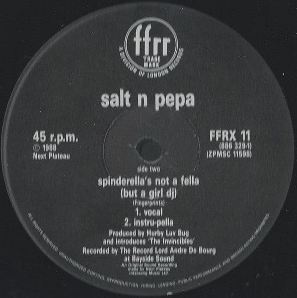 Salt 'N' Pepa – Shake Your Thang / Spinderella's Not A Fella (But A Girl DJ) - Vinyl 12", 45 RPM, Single, UK 1988 (USED VG)
