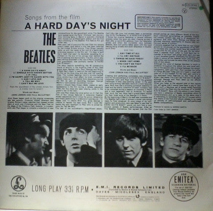 The Beatles - A Hard Days Night - Vinyl LP, Album, Stereo, Reissue, 1978 (USED VG+)