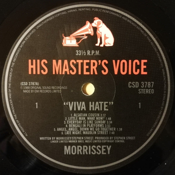Morrissey ‎– Viva Hate - Vinyl LP, Album, Stereo, UK 1988 (USED NM)