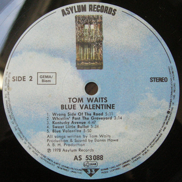 Tom Waits – Blue Valentine - Vinyl LP, Album, Reissue, Gatefold Sleeve, Europe (USED VG)