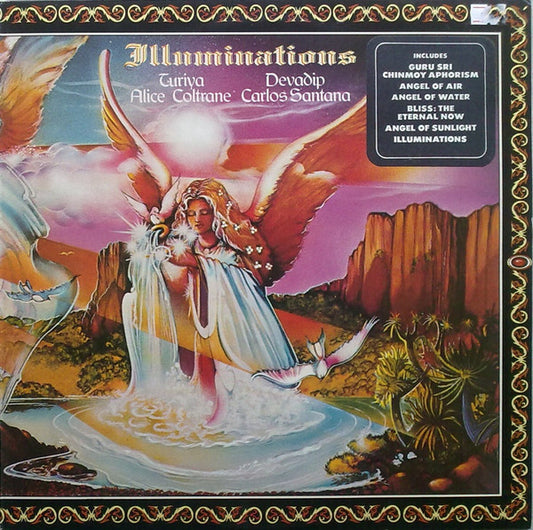 Devadip Carlos Santana, Turiya Alice Coltrane ‎– Illuminations - Vinyl LP, Album, Stereo, UK 1974 (USED VG)