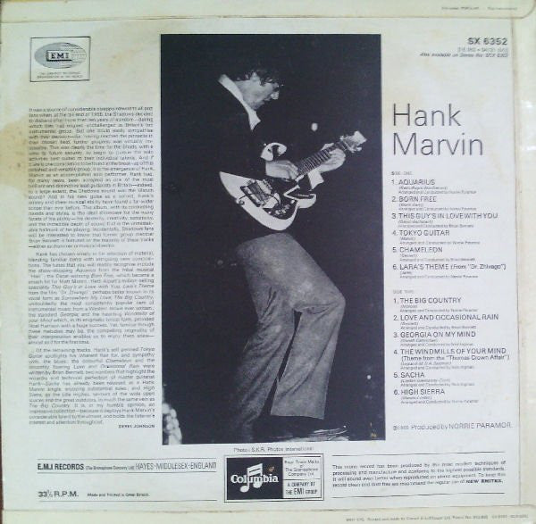 Hank Marvin ‎– Hank Marvin - Vinyl LP, Album, Mono, UK 1969 (USED VG)