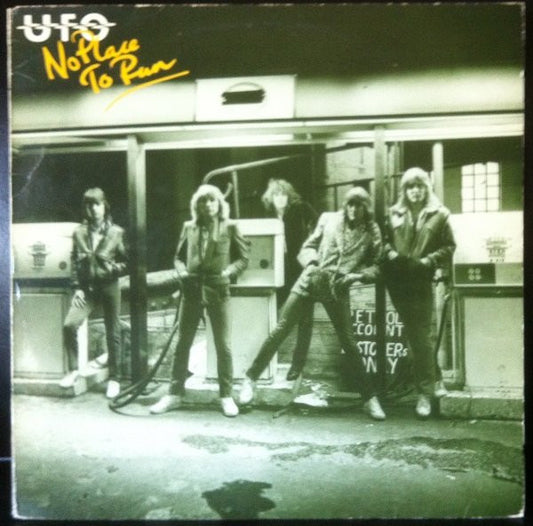 UFO - No Place To Run - Vinyl LP, Album, Yellow Title, 1980 (VG+)