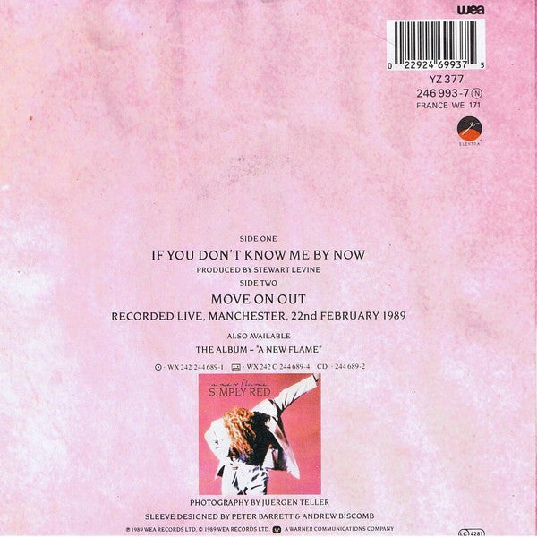 Simply Red ‎- If You Don't Know Me By Now - Vinyl 7", 45 RPM, Single, Stereo, 1989 (USED NM)