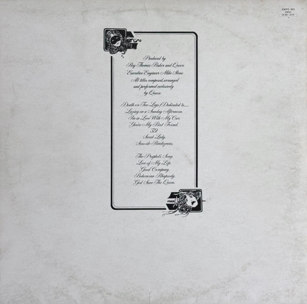 Queen ‎– A Night At The Opera - Vinyl LP, Album, Stereo, Embossed Gatefold, UK 1975 (USED VG)