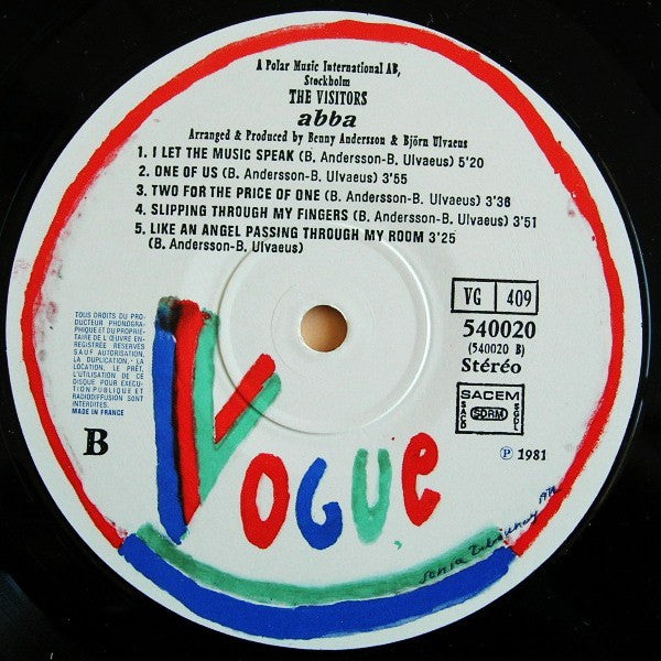 ABBA ‎- The Visitors - Vinyl LP, Album, Stereo, 1981 (USED VG)
