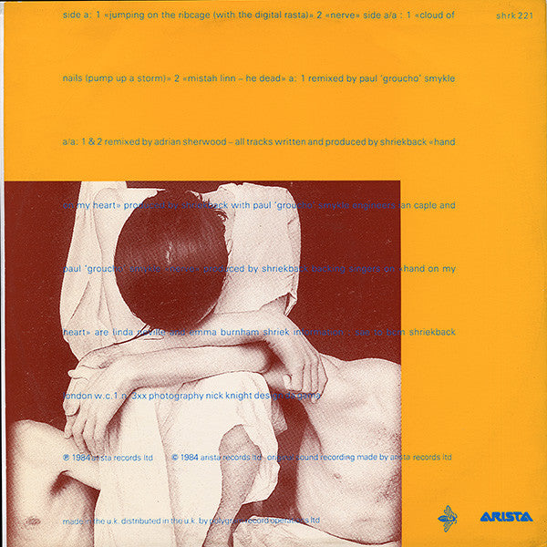 Shriekback ‎– Hand On My Heart (Remixes) - Vinyl 12", 45 RPM, UK 1984 (USED VG+)